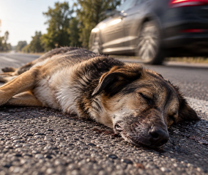 Cão em atendimento de emergência